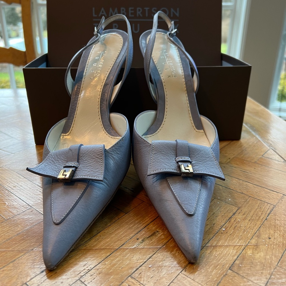 Lambertson Truex Gillian Bleu Belf Calf Heels